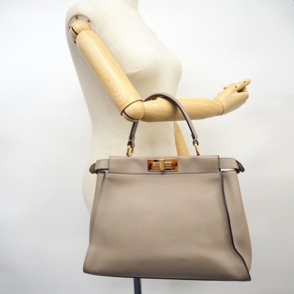 FENDI Peekaboo Regular 2WAY Handbag Beige Ladies - Picture 16 of 16